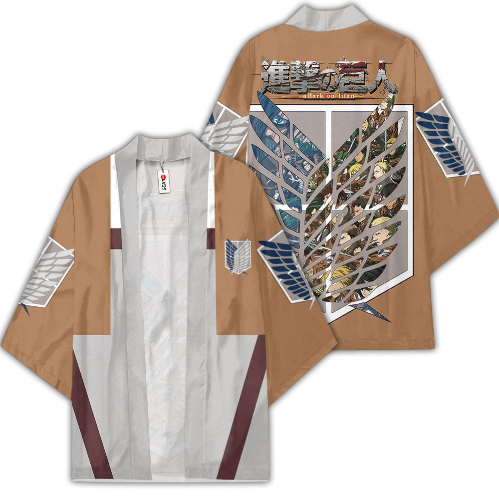 Scout Regiment Kimono Custom Anime Attack On Titan Merch Clothes GOT1308 Unisex / S Official Anime Kimono Merch