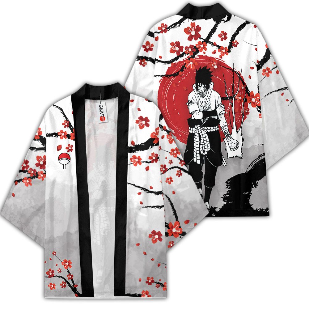 Sasuke Kimono Tùy chỉnh Nhật Bản Phong cách Anime Naruto Quần áo Hàng hóa GOT1308 Unisex / S Chính thức Anime Kimono Merch