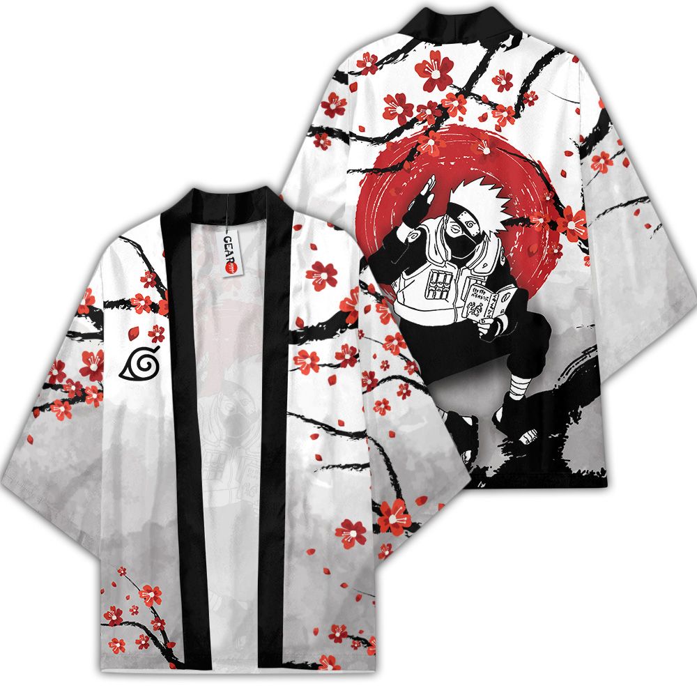 Kakashi Kimono Tùy chỉnh Nhật Bản Phong cách Anime Naruto Merch Quần áo GOT1308 Unisex / S Chính thức Anime Kimono Merch