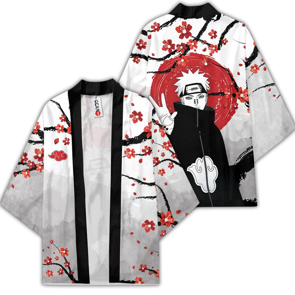 Akatsuki Pain Kimono Tùy chỉnh Nhật Bản Phong cách Anime Naruto Merch Quần áo GOT1308 Unisex / S Official Anime Kimono Merch